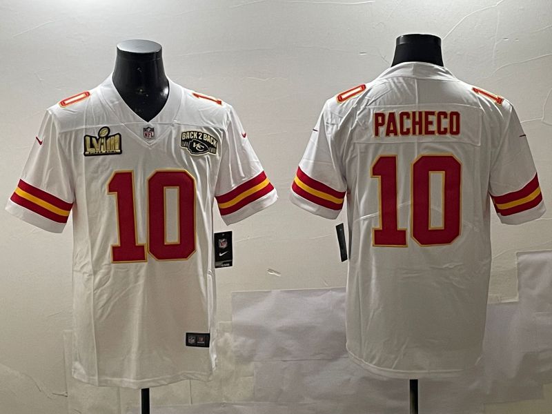 Men Kansas City Chiefs #10 Pacheco White Second generations 2025 Nike Limited NFL Jersey style 2->kansas city chiefs->NFL Jersey